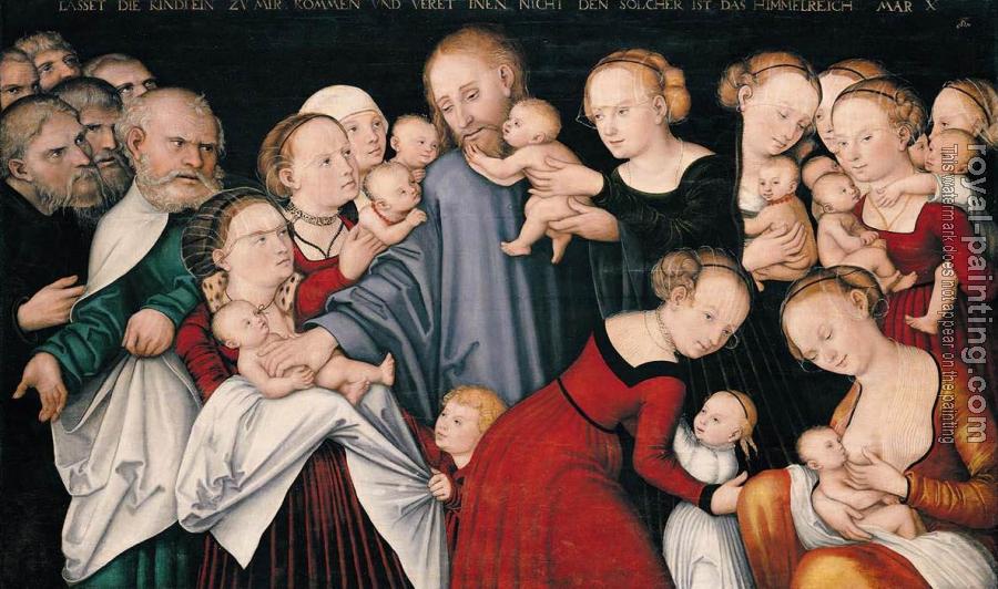Adam Elsheimer : christ blessing the children lucas the younger cranach